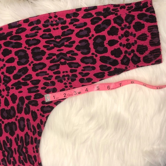 Design History Pink&Purple Animal Print Sweater XL - Picture 8 of 10